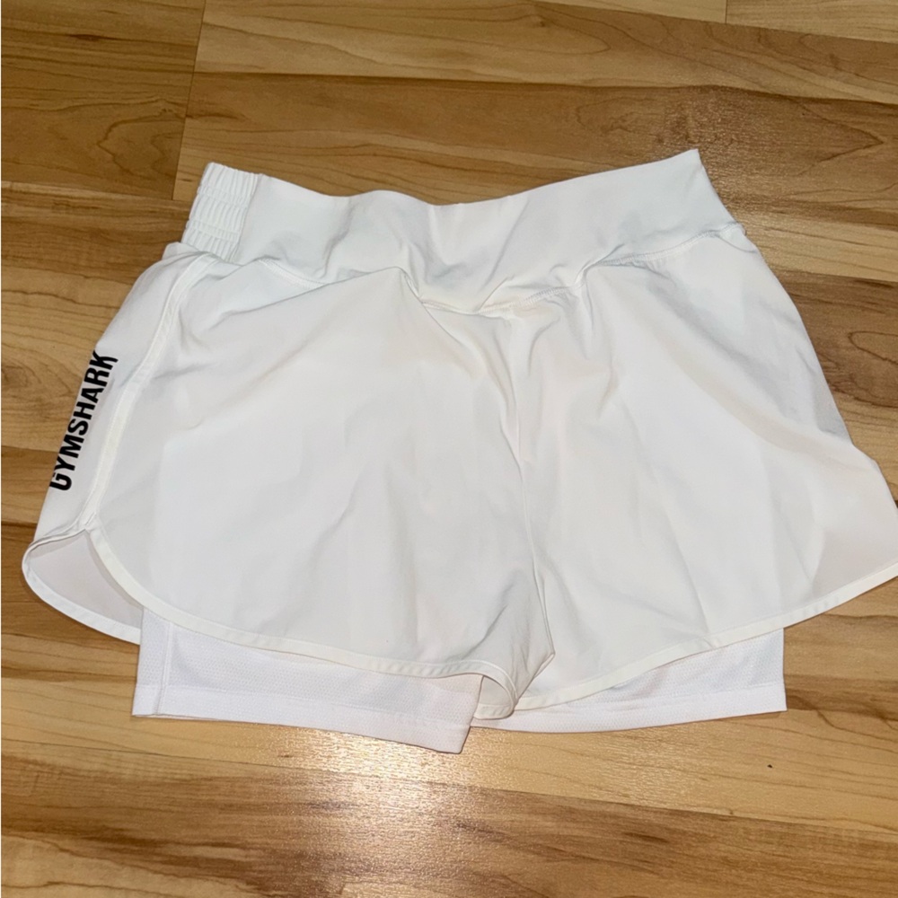 NWOT Gymshark White Performance Shorts